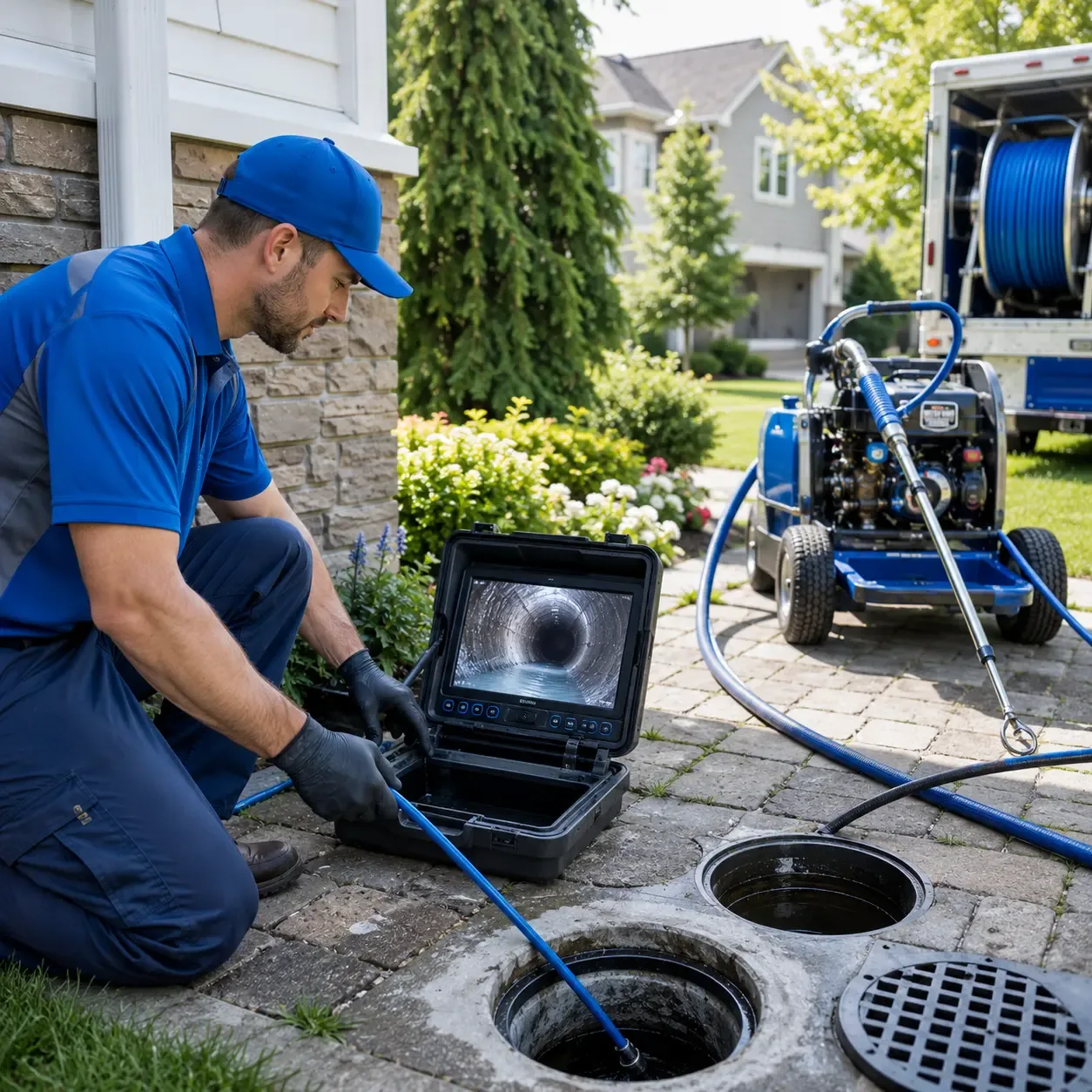 Outdoor drain cleaning professionals serving Hilliards, PA